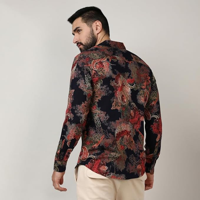 Shirts, Campus Sutra Men's Paisley Flora Shirt