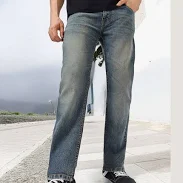 Jeans, Regular Fit Cotton Lycra Blend