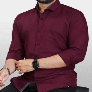 Shirts, vebnor Men Solid Casual Maroon Shirt